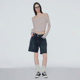  Crossed long-sleeved T-shirt 