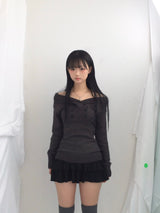 button shawl collar knitwear