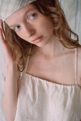 T/T Harvest check scarf (cream)