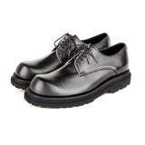 DAVID STONE WIDE FIT LEATHER DERBY SHOES zipper edition (vibram)