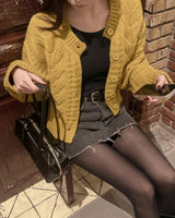 Cable Wool Knit Cardigan