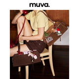 muva. 牛革 ベルベット ガーデン型 2WAY トートバッグ
