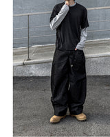 Skull Dart Wide Cargo Denim Pants