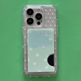 (MagSafe) dot case + Dot text mint card zip set