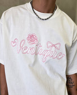 VENTIQUE リボン刺繍Tシャツ 3color