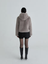 Hoodie fur jumper (Charcoal)