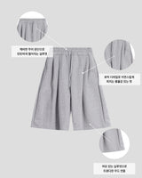 Bant Heavy Sweat Four-Tuck Bermuda Pants