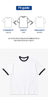 スタンダード オーバーフィット リンガー Tシャツ (3color)