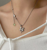 cjn Lucky Clover Kitch Two Way Bold Necklace