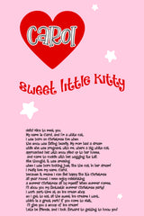white cat carol keyring