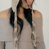 JELLYFISH STRAP BEANIE (BEIGE)