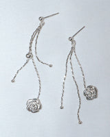 [MADE] ラブリーローズ.ローズドロップチェーンピアス(2pcs)