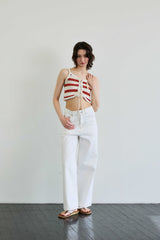 MIMI STRIPE SLEEVELESS / RED