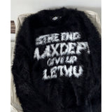 [Unisex] D Snow Lettering Angora Knitwear (2 colors)