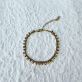 Crystal Bead Fringe Necklace