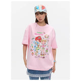 BETWEENAND x sunonebird プリントラウンドネック半袖Tシャツ