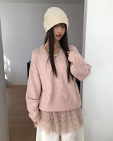 エネルビンテージシャーリングプリーツビーニー