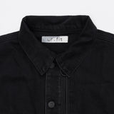 ブラックルーズフィットクロップドデニムジャケット code 20003