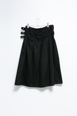 3 belt wrap cotton skirt(3colors)