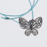 mint butterfly necklace