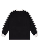 UNISEX Leris ラグランラインカラーロングスリーブ Black White (FCD3TS801M)