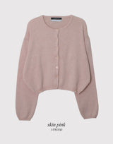 Nature Cashmere Crop Lambswool Knit Cardigan (9color)
