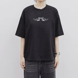 ホーリーフラワー バタフライ オーバーフィット 半袖Tシャツ_BLACK