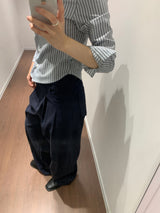 Pitty one-tuck cotton pants (3color)