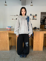 Kusaki Check Button Hoodie
