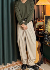 Cotton V-Neck Oversized Knit 4COLOR