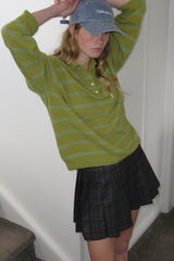 Cozit stripe knit_olive