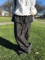 Crinkle Nylon Skirt Pants (3c)