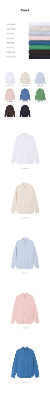 [S/S] リネンルーズフィットポケットシャツ (8color)