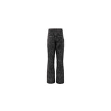 DIAMOND PATCH WASHING BLACK DENIM PANTS