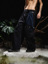 RELABEL 24AW バタフライレスト 取り外し可能なスクエアスカーフ プリーツシルエット 立体テーパード ドライワックススラックス