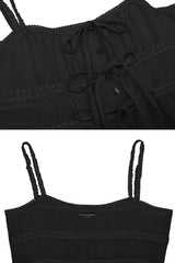 WHISPER BUTTON TOP black