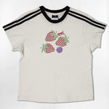 チェックストロベリーセミクロップTシャツ - 6COLOR
