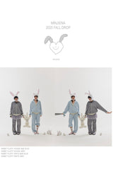 rabbit fluffy pants babi blue