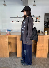 カンラブプリンティングオーバー長袖Tシャツ
