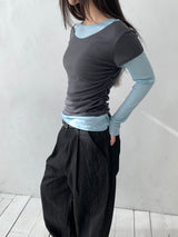 Tencel layered long sleeves(4color)