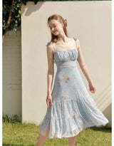 Daphne flower dress Sky Blue