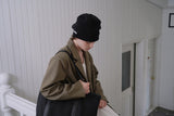 Soft shirring beanie_black