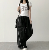 レオストラップバンディングワイドパンツ