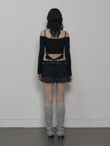 BUBBLE TUTU SKIRT PANTS BLACK