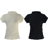 pleated turtleneck T (2color)