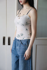 Flower Mesh Blanc Sleeveless
