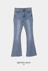 Slim Fit Cotton Bootcut Denim Pants (4color)
