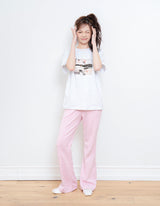 FRILL BOOTCUT BANDING PANTS (PINK)