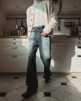 Loner Washed Bootcut Denim Pants
