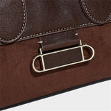 Autumn Winter Two-Tone Faux Leather Classic Tote Cross Bag